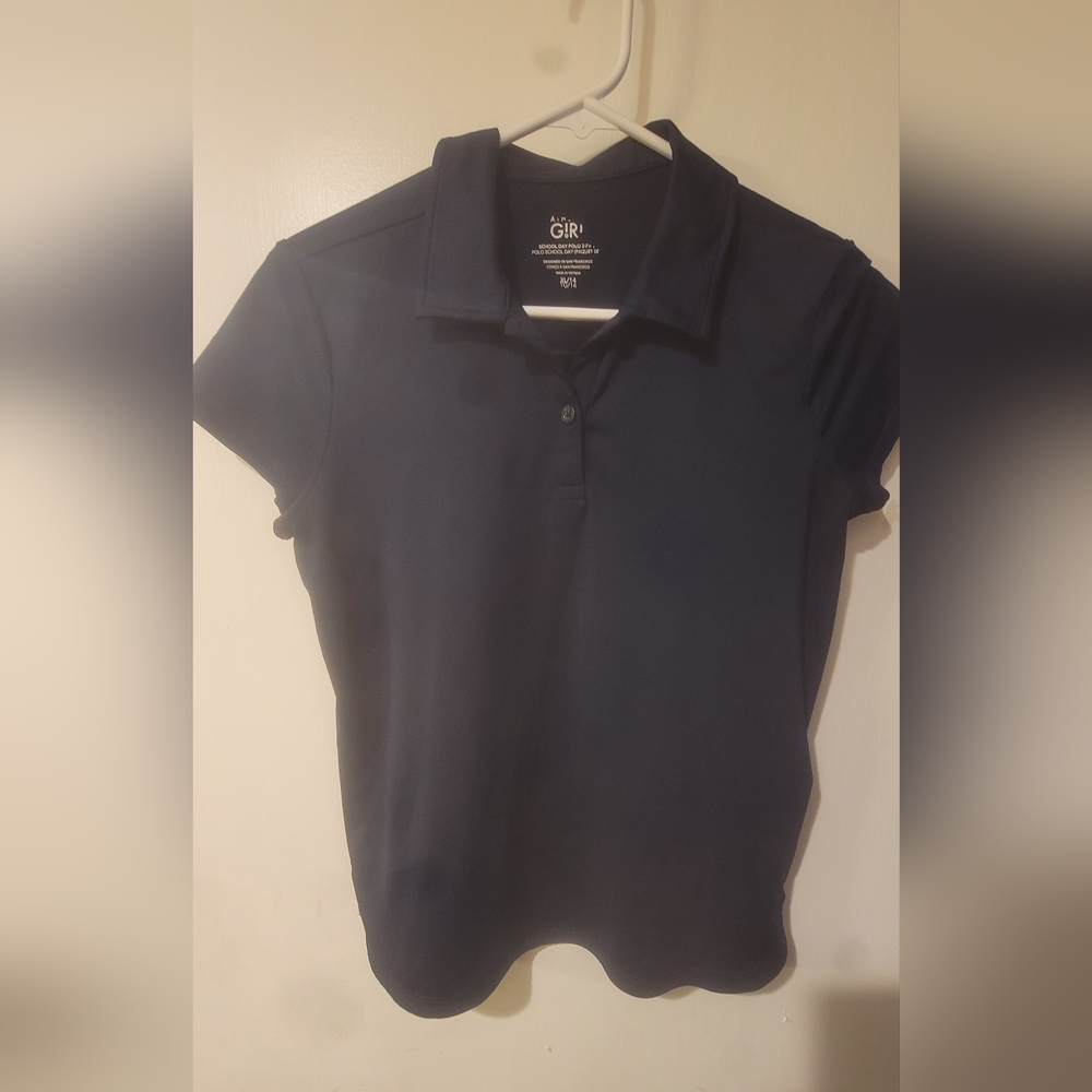 Athleta Girls - School Days Navy Shirt - Size 14